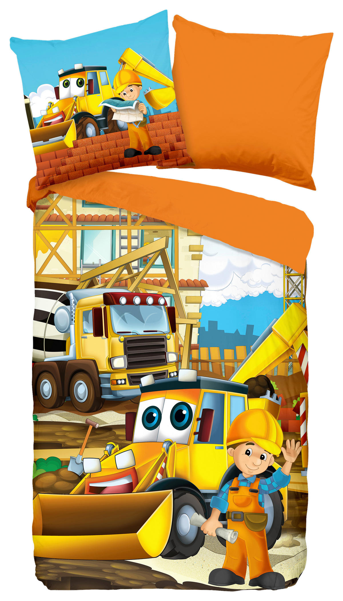 Baumwoll Bettwäsche Building Renforce Building - Multi (135,00/200,00cm) - Good Morning