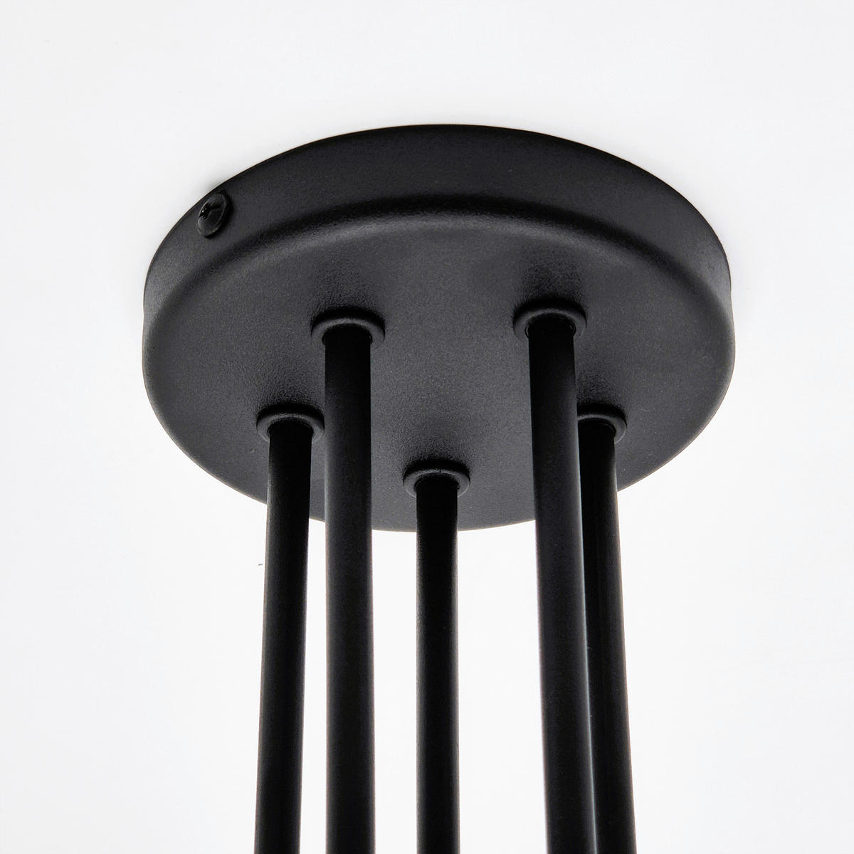 Lamkur Deckenleuchte DOMINO 51222 schwarz Stahl H/L: ca. 40x59 cm E27 5 Brennstellen Domino - schwarz (59,00cm) - Lamkur