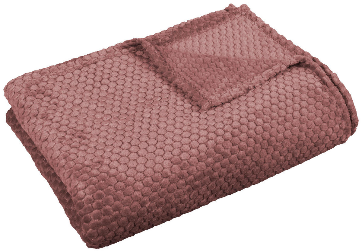Wohndecke Flanell Flanelldecke Kreise beere - beere (140,00/200,00cm)