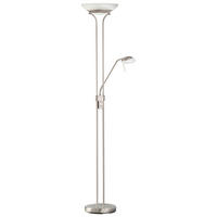 Fischer & Honsel LED-Stehleuchte 40075 nickel matt weiß Metall Glas H/D: ca. 182x32 cm 1 Brennstellen Pool TW - weiß/nickel matt (32,00/182,00cm) - Fischer & Honsel