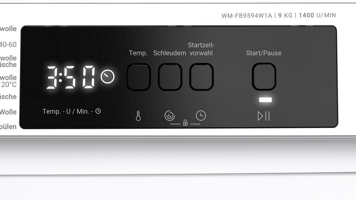 Daewoo Waschmaschine WM-FB9594W1A-DE weiß B/H/T: ca. 59,7x84,5x58,2 cm Waschmaschine WM-FB9594W1A-DE - weiß (59,70/84,50/58,20cm) - Daewoo