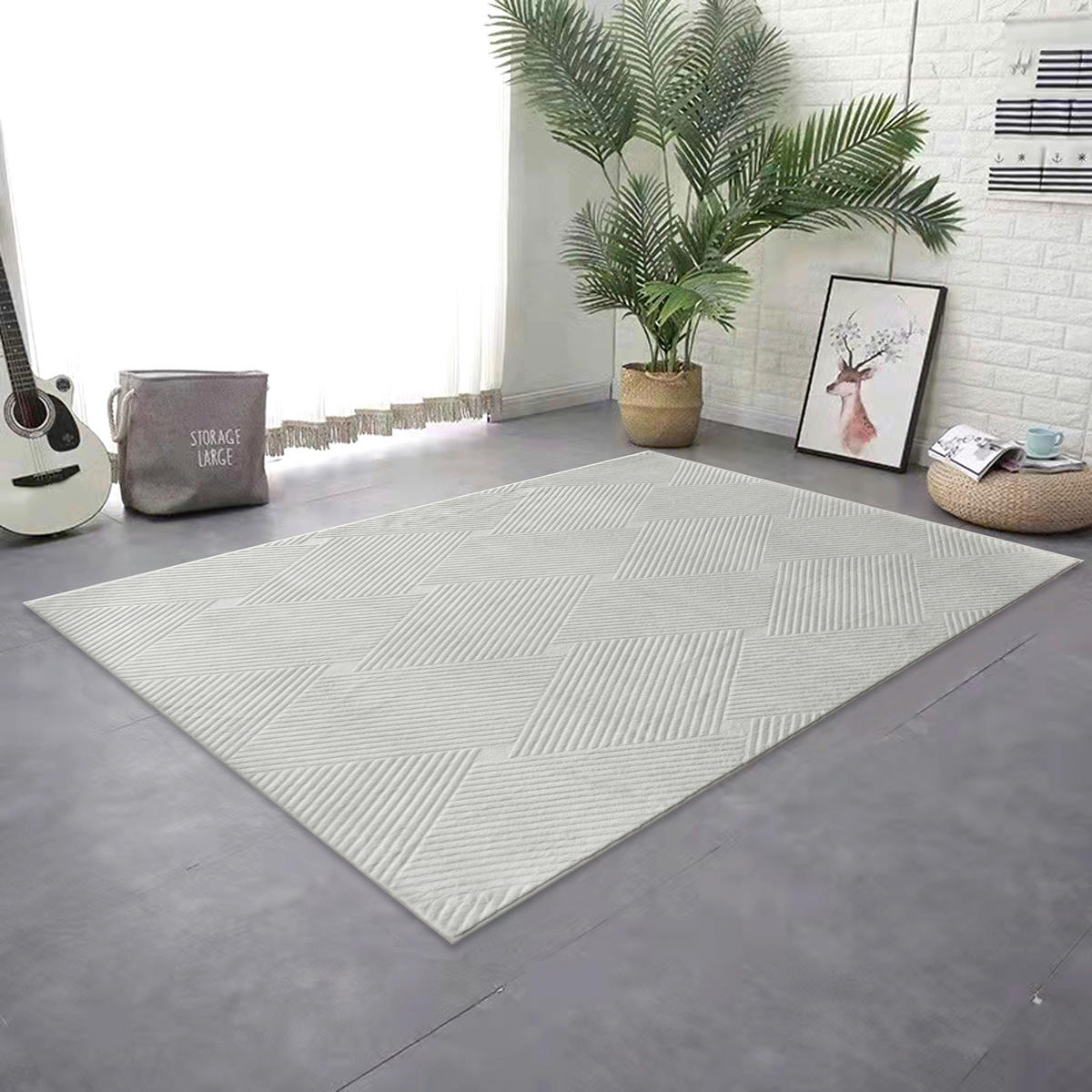 Fellimitat Monaco silber B/L: ca. 160x230 cm Monaco - silber (160,00/230,00cm)