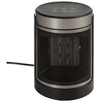 POCOline Keramikheizlüfter PTC-907B silber schwarz Metall Kunststoff B/H/L: ca. 17,2x26,8x17,2 cm ca. 1500 W Keramik-Heizlüfter_Zonda - schwarz/silber (17,20/17,20/26,80cm) - POCOline