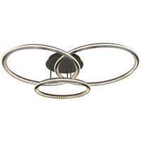 GLOBO LED-Deckenleuchte ALAINA 67329-72 Opal grau klar Kunststoff Metall B/H/L: ca. 109,5x20,5x80,5 cm 1 Brennstellen ALAINA - klar/Opal (80,50/109,50/20,50cm) - GLOBO
