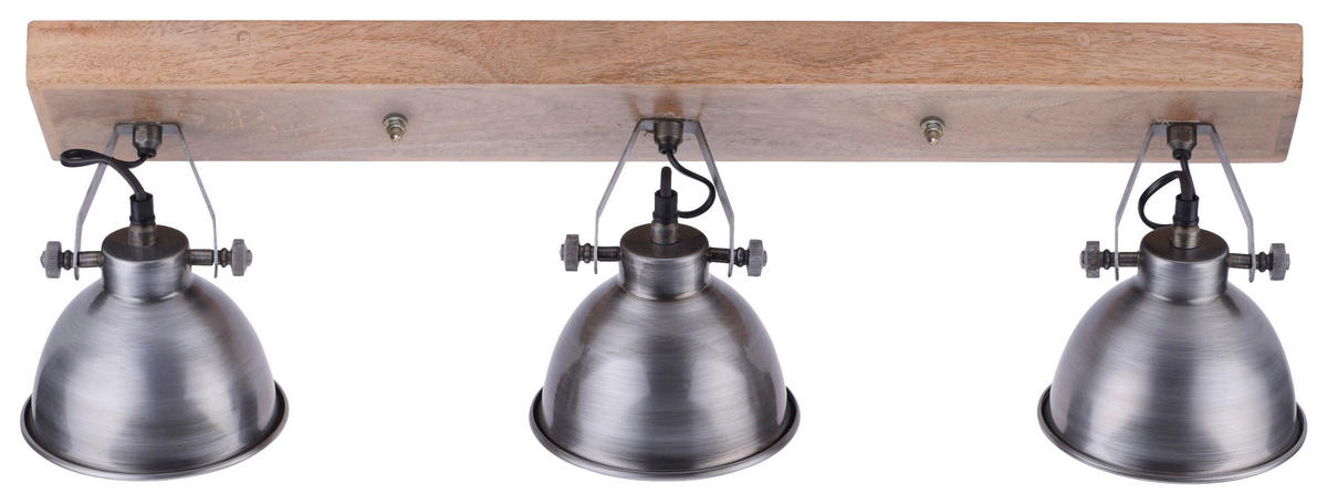 Just Light Spot 11983-77 Echtholz Metall B/H/L: ca. 24x25x74 cm E14 3 Brennstellen Spot_3flg.Samia - (74,00/24,00/25,00cm) - Just Light