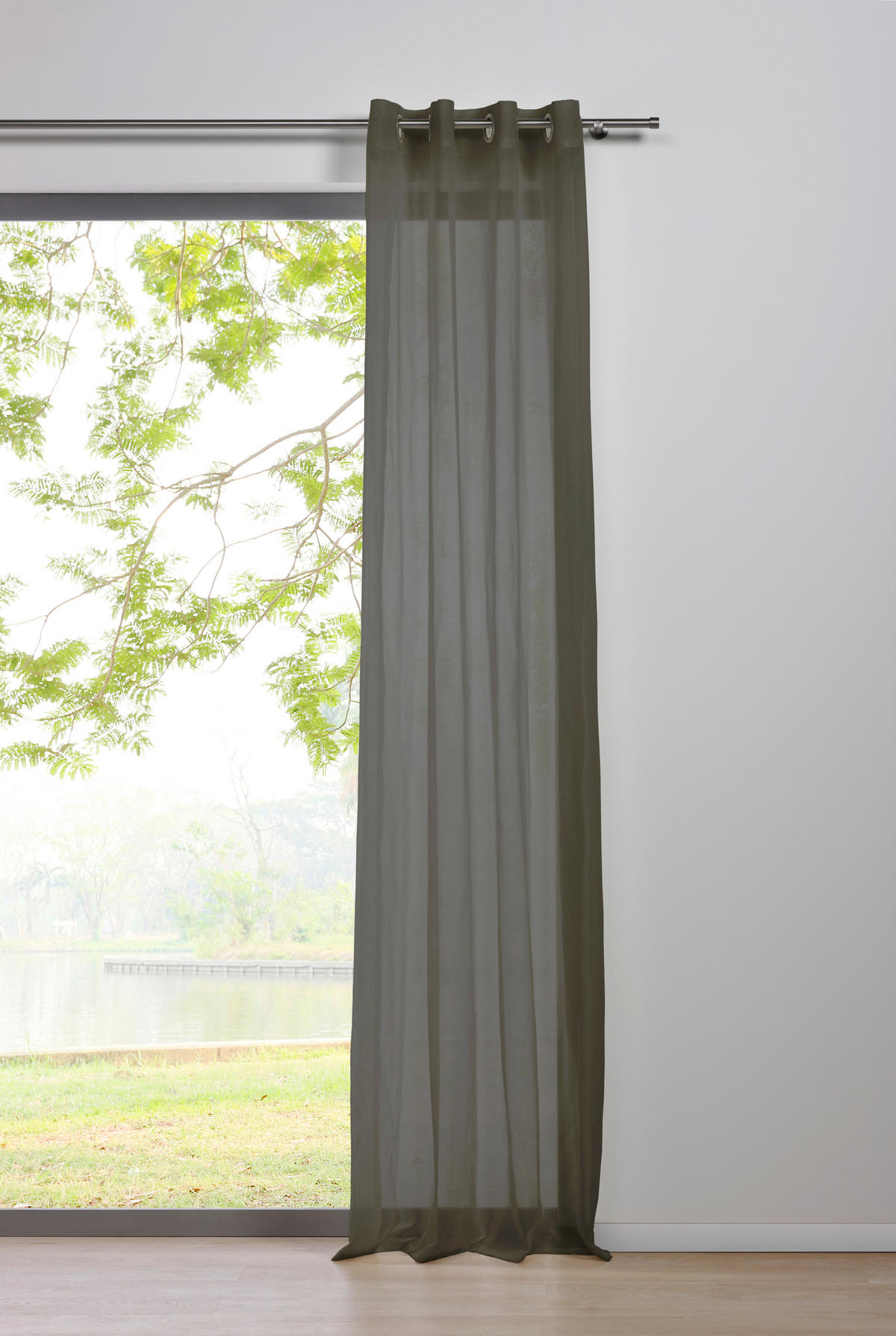 Ösenvorhang PURE grau B/L: ca. 135x300 cm PURE - grau (135,00/300,00cm)