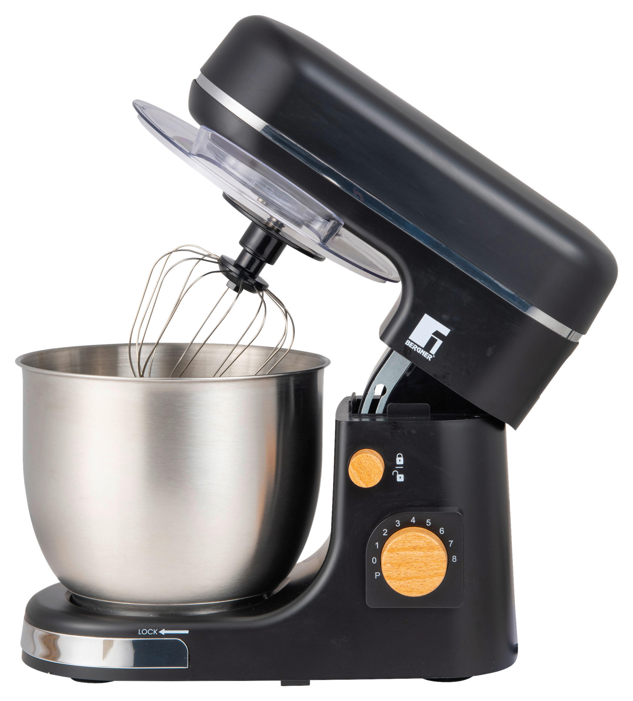 BERGNER Standmixer silber schwarz Edelstahl B/H/L: ca. 23x33,7x38 cm BAKING LOVERS - schwarz/silber (38,00/23,00/33,70cm) - BERGNER