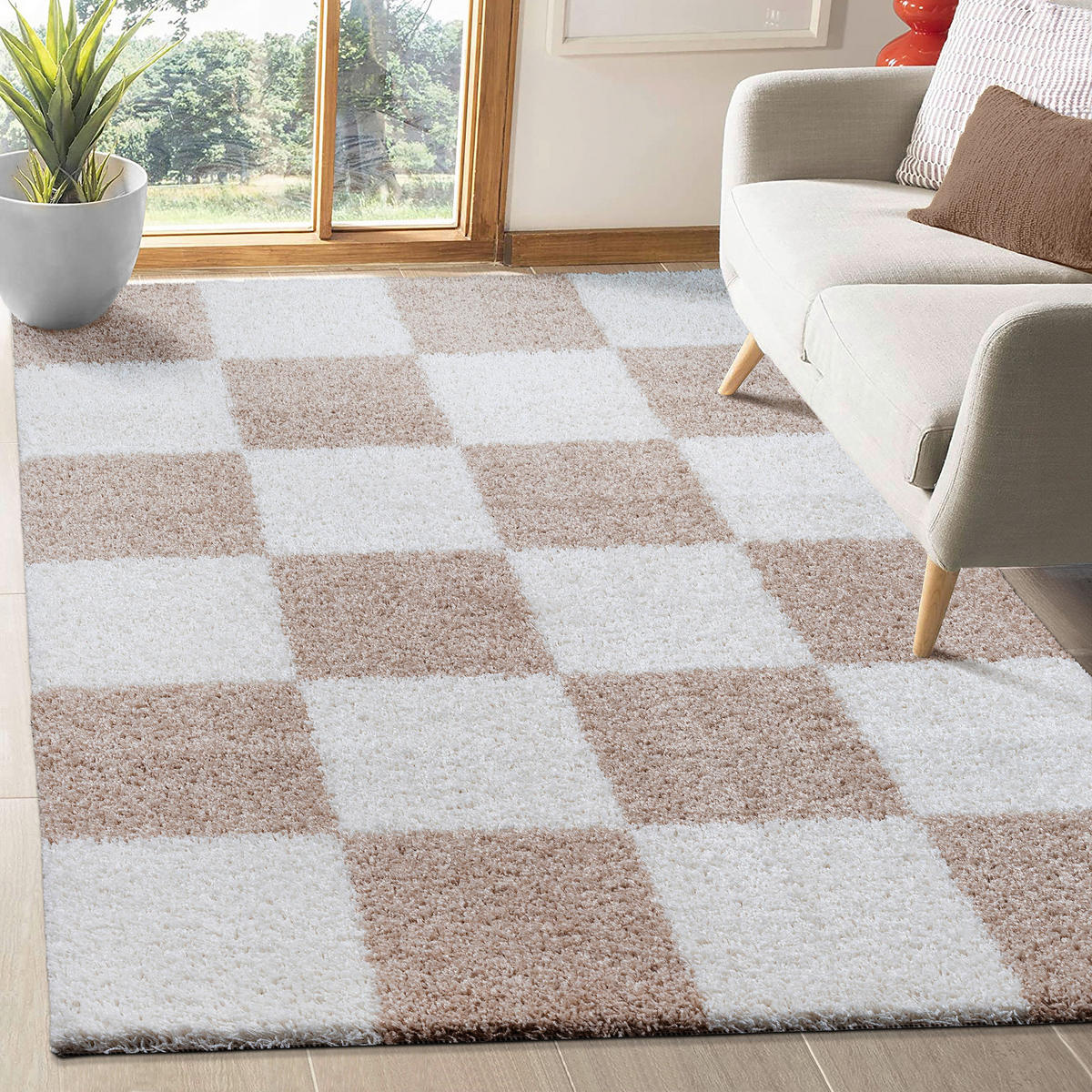 Sanat Hochflorteppich MILANO beige B/L: ca. 80x150 cm MILANO - beige (80,00/150,00cm) - Sanat