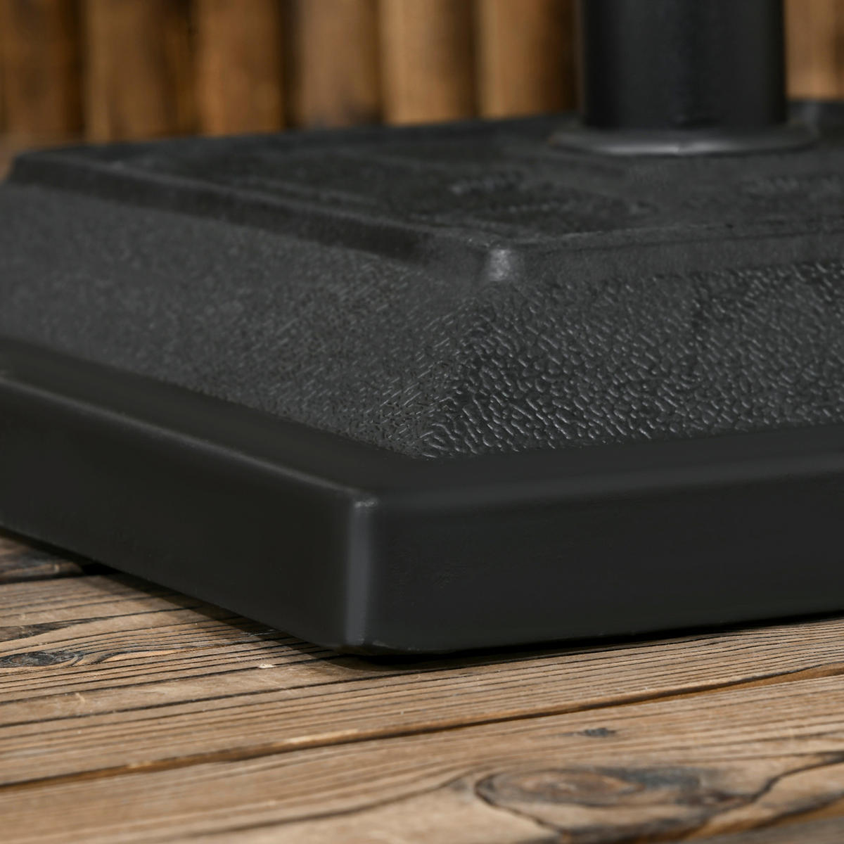 Outsunny Schirmständer schwarz Polypropylen B/H/L: ca. 44x44x33 cm Sonnenschirmständer - schwarz (33,00/44,00/44,00cm) - Outsunny