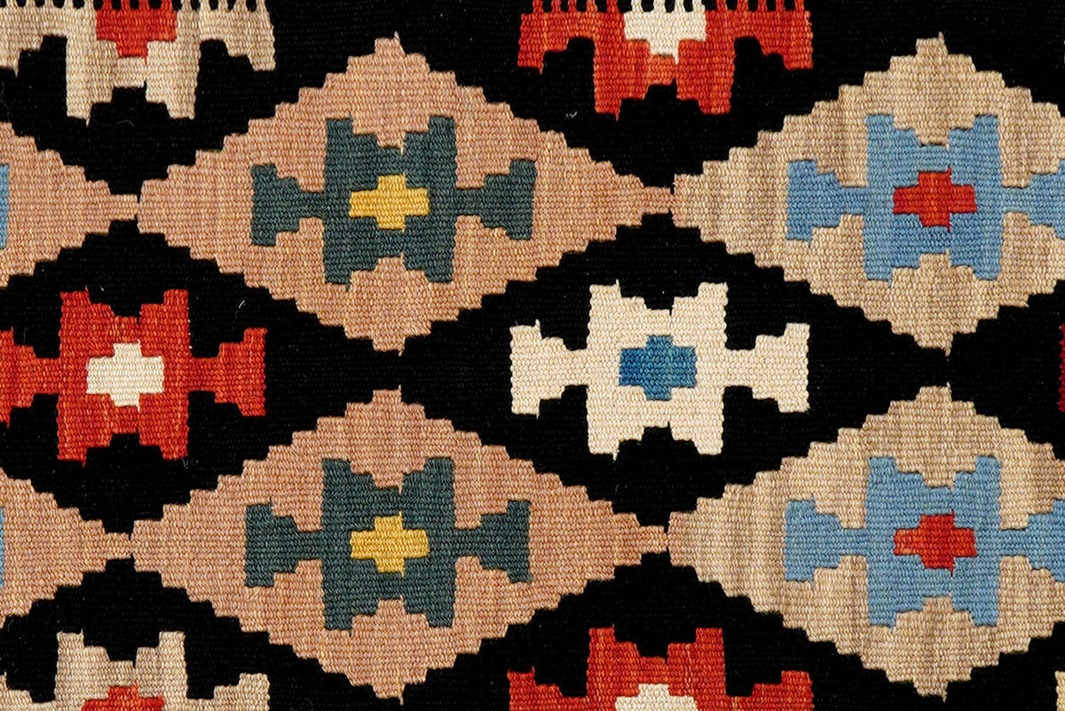 PersaTepp Teppich Kelim Gashgai beige B/H/L: ca. 88x1x295 cm Kelim Gashgai - beige/schwarz (295,00/88,00/1,00cm) - PersaTepp