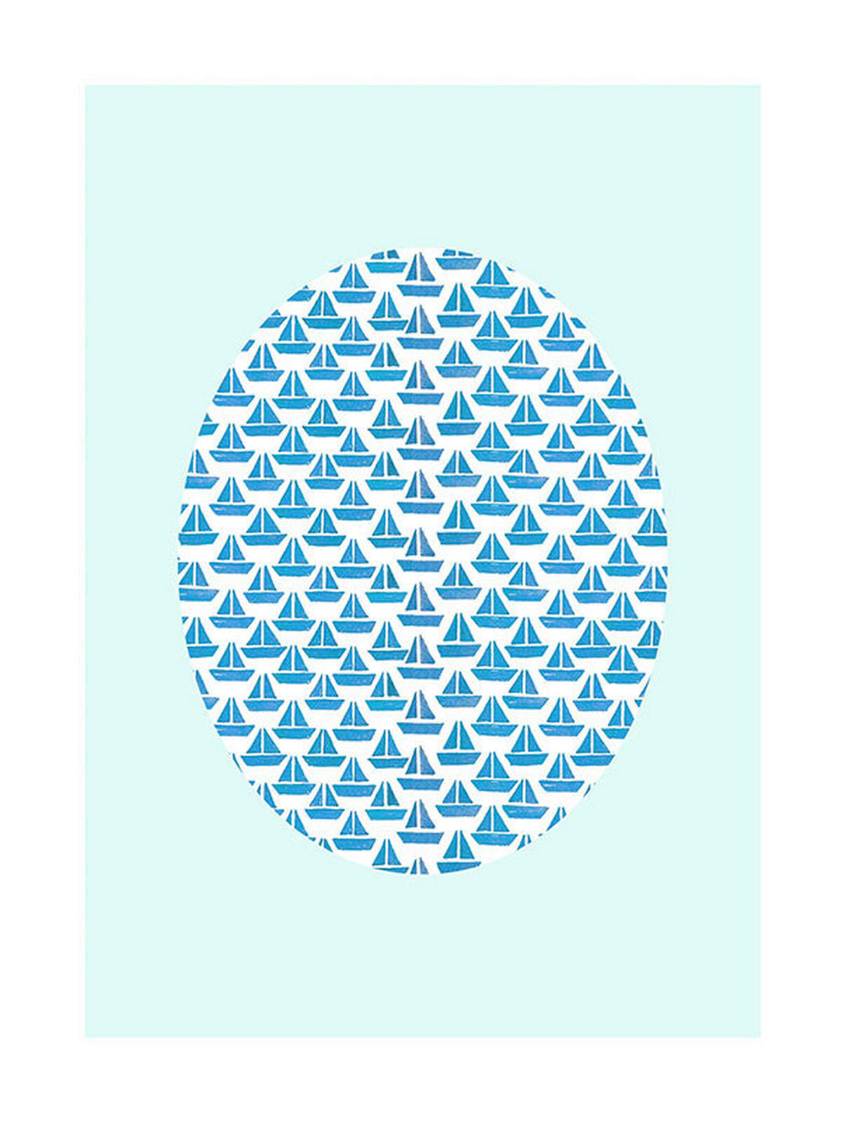 Komar Poster Shelly Patterns Aqua Sea Breeze B/L: ca. 30x40 cm Shelly Patterns Aqua - (30,00/40,00cm) - Komar
