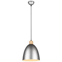 Reality Pendelleuchte R30681067 nickel Metall H/D: ca. 150x25 cm E27 1 Brennstellen Jagger - nickel (25,00/150,00cm) - Reality
