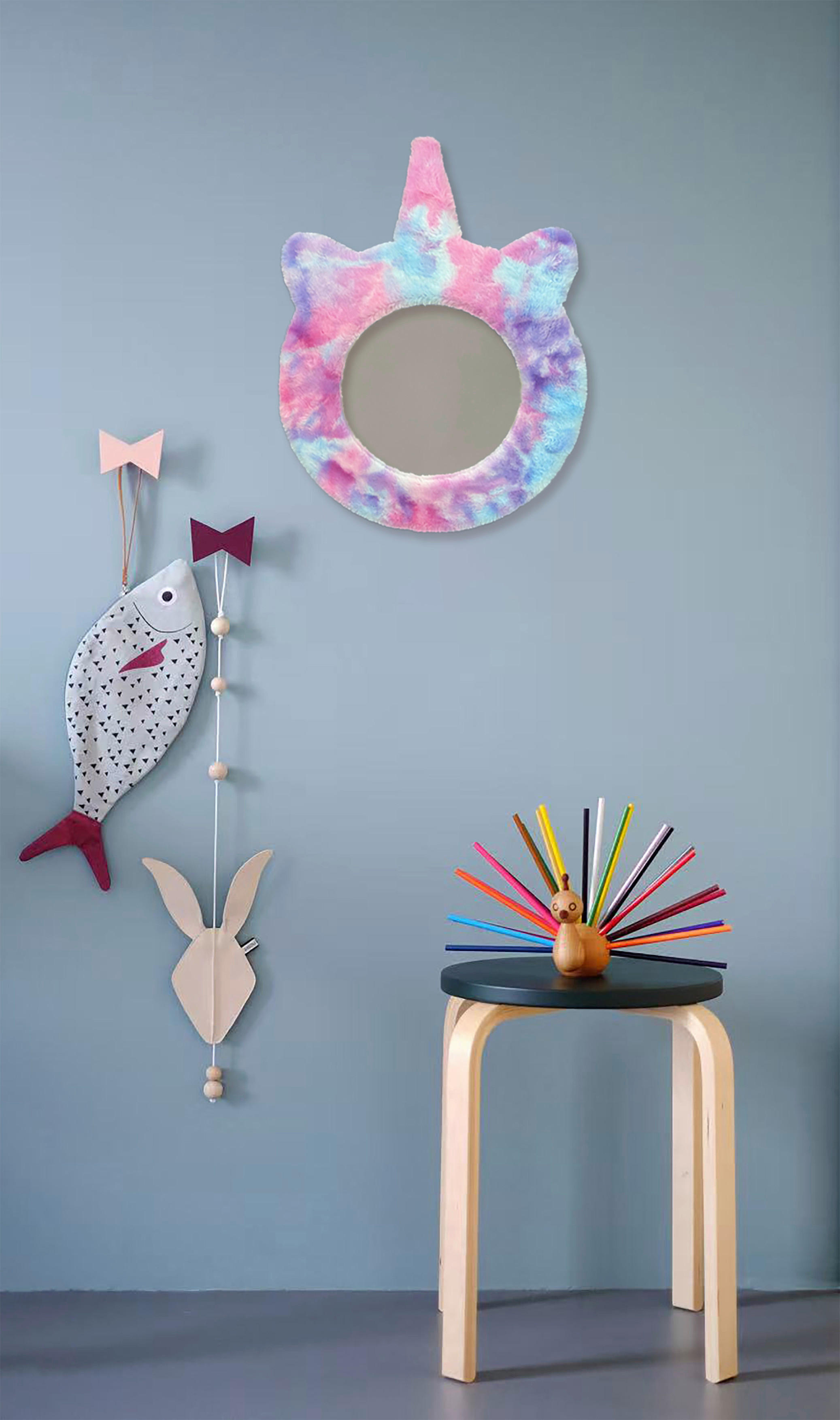 Dekorspiegel Unicorn bunt Plüsch B/H/T: ca. 31x40x2 cm Unicorn - bunt (31,00/40,00/2,00cm)