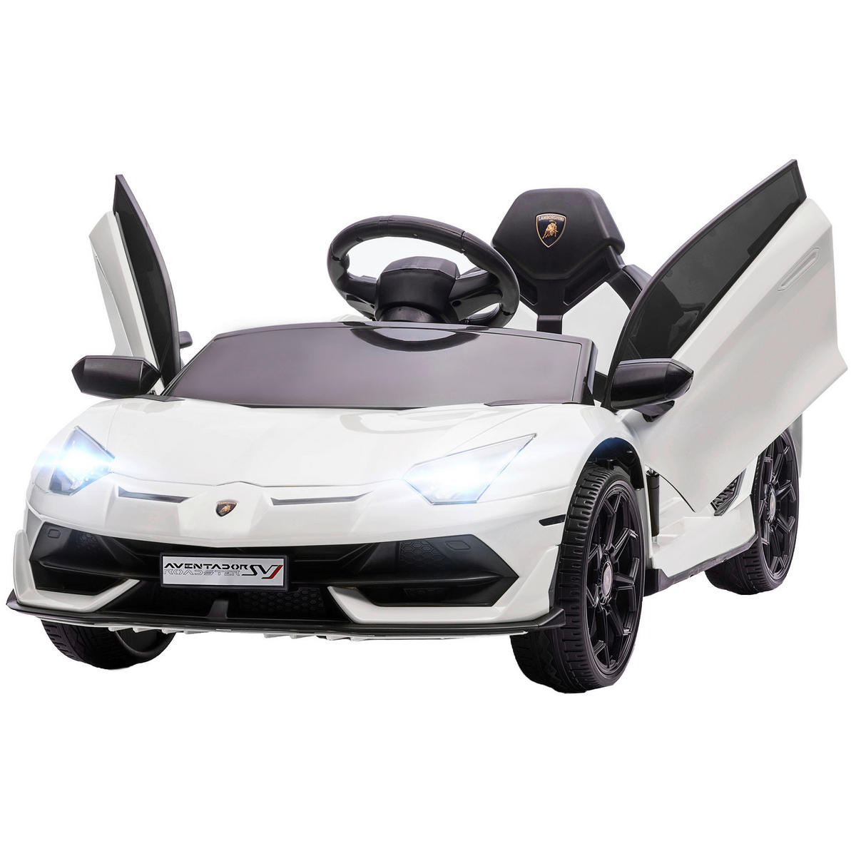 HOMCOM Kinderauto weiß B/H/L: ca. 63x107,5x42 cm Kinderfahrzeug - weiß (42,00/63,00/107,50cm) - HOMCOM