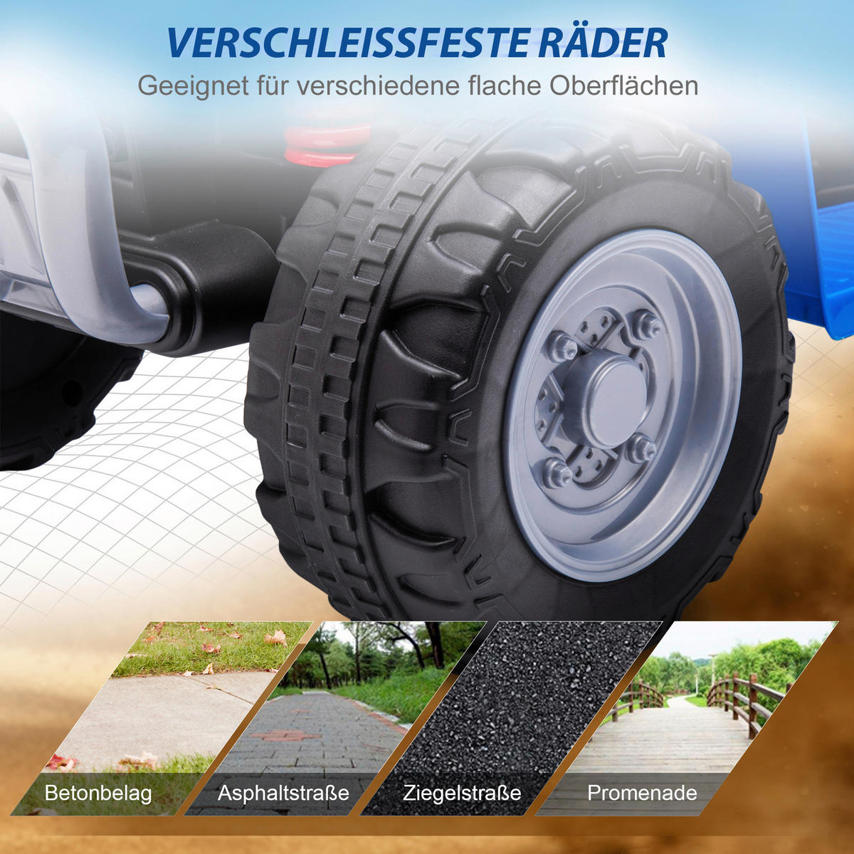 AIYAPLAY Kinderquad blau B/H/L: ca. 38,5x43,5x65,5 cm Kinderquad - blau (65,50/38,50/43,50cm) - AIYAPLAY