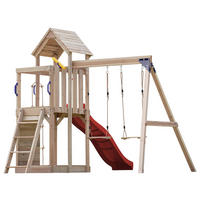 AXI Spielturm Moos braun B/H/L: ca. 342x267x375 cm Moos - braun/rot (375,00/342,00/267,00cm) - AXI