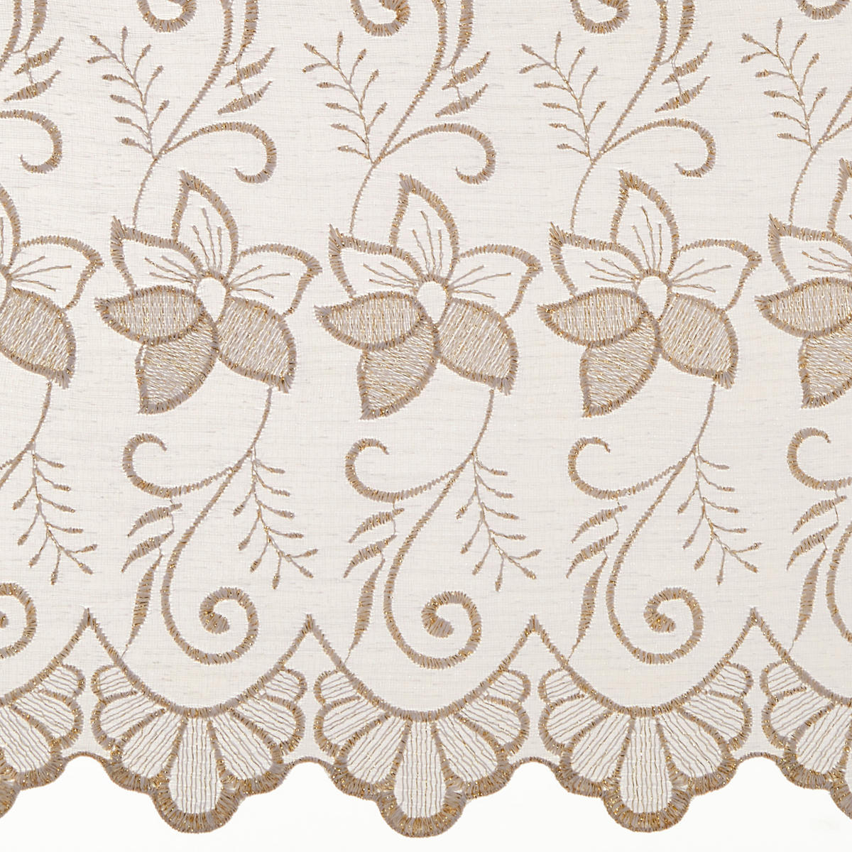 Scheibengardine Doris weiß B/L: ca. 140x110 cm Doris - gold/weiß (140,00/110,00cm) - POCOline