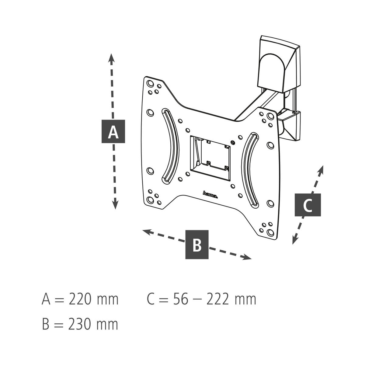 HAMA Wandhalter TV-Wandhalter_Fullmotion_bis_48" - HAMA