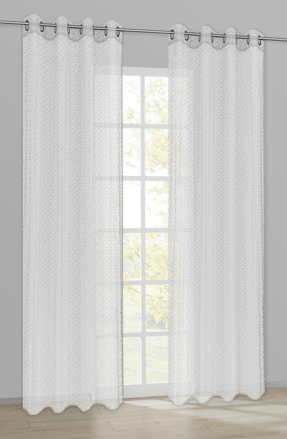 Ösenvorhang Spider weiß B/L: ca. 140x245 cm Spider - weiß (140,00/245,00cm) - ACUS design collection