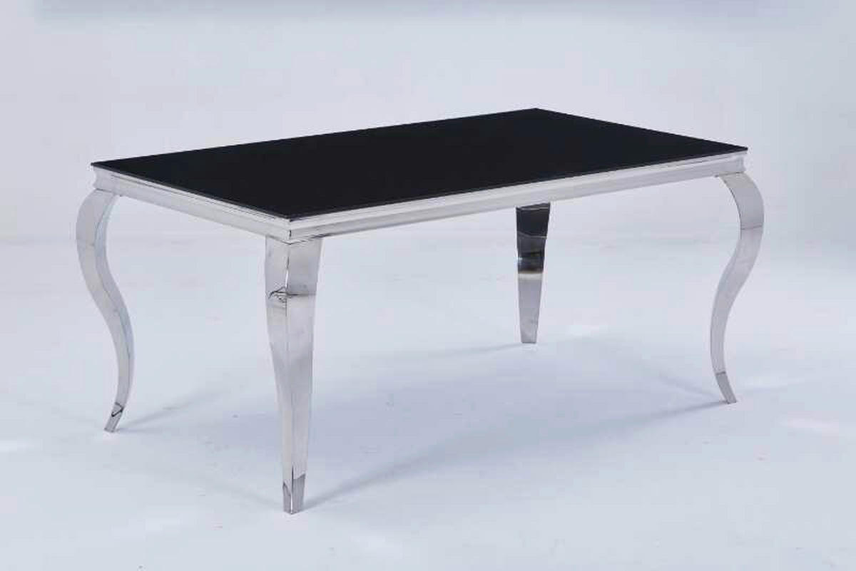 Esstisch CT053 schwarz lackiert B/H/T/S: ca. 160x76x90x1 cm CT053 - schwarz (160,00/76,00/90,00cm)