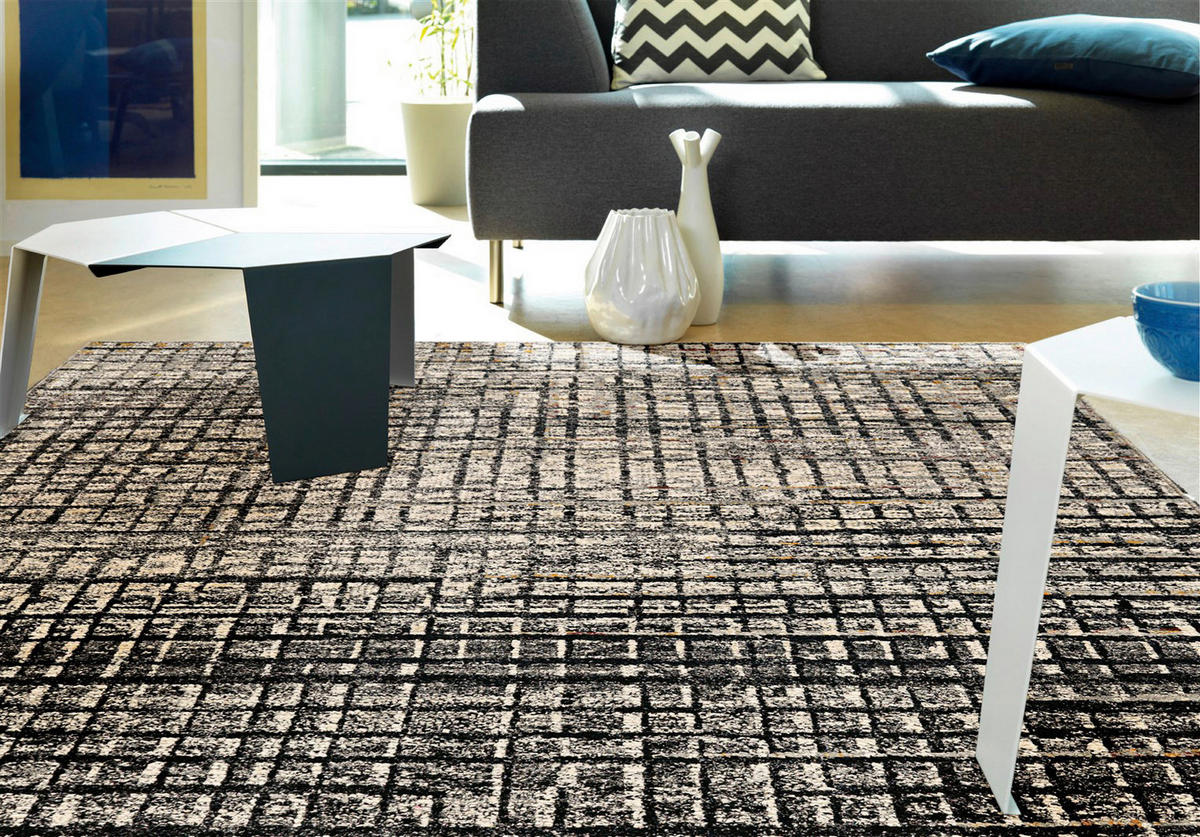 Arte Espina Kurzflorteppich Topaz 5400 grau B/L: ca. 170x240 cm Topaz 5400 - schwarz/grau (170,00/240,00cm) - Arte Espina