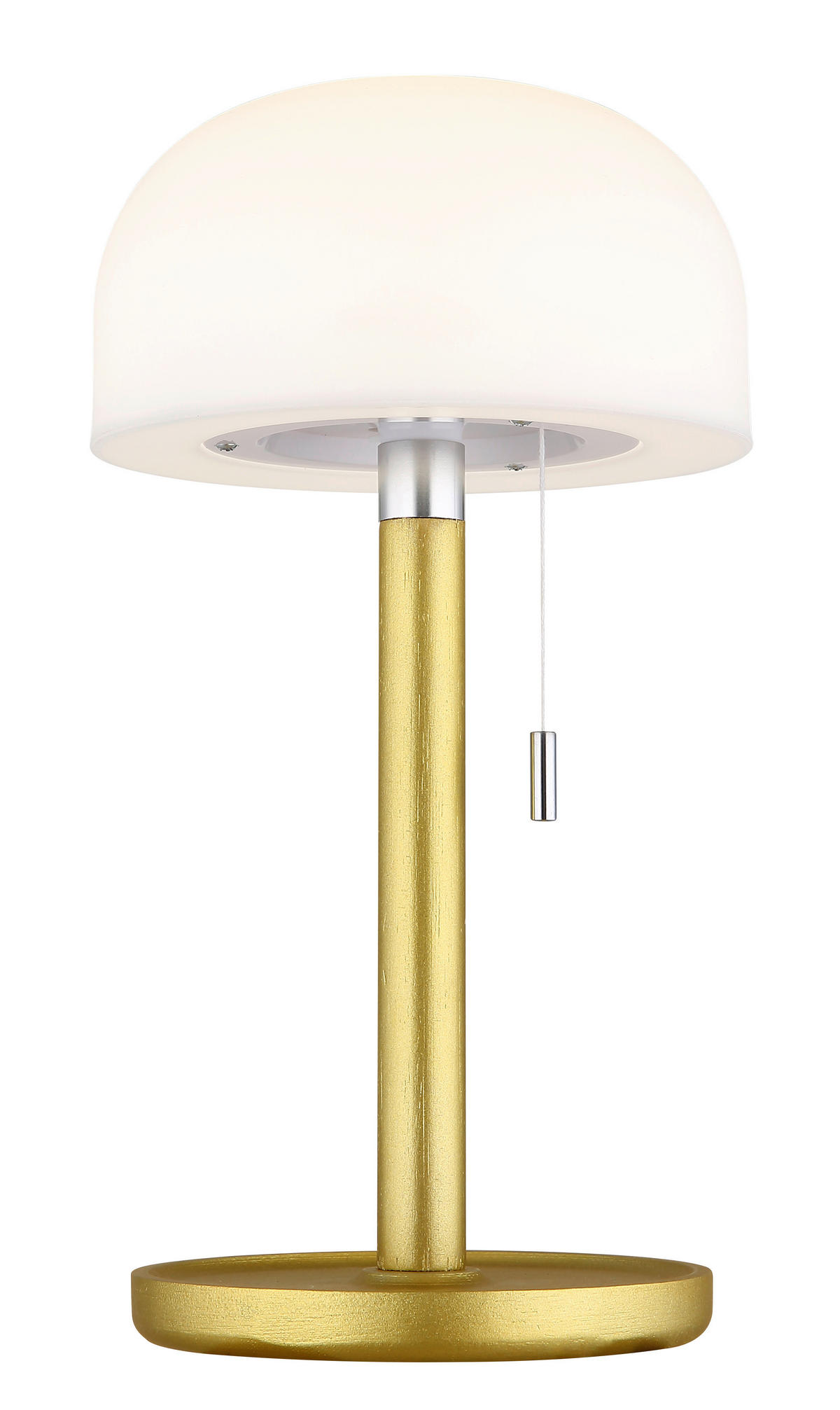 GLOBO LED-Tischleuchte NORMAN 21016M Opal messing weiß Bambus Kunststoff H/D: ca. 28x15 cm 1 Brennstellen NORMAN - messing/weiß (15,00/28,00cm) - GLOBO