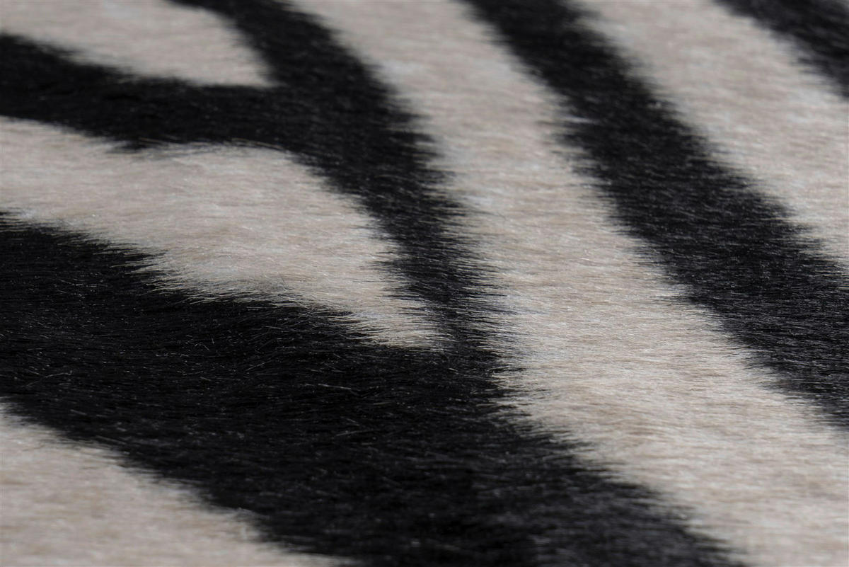 Kayoom Kurzflorteppich Philippines - Manila Zebra schwarz B/L: ca. 150x200 cm Philippines - Manila Zebra - schwarz (150,00/200,00cm) - Kayoom