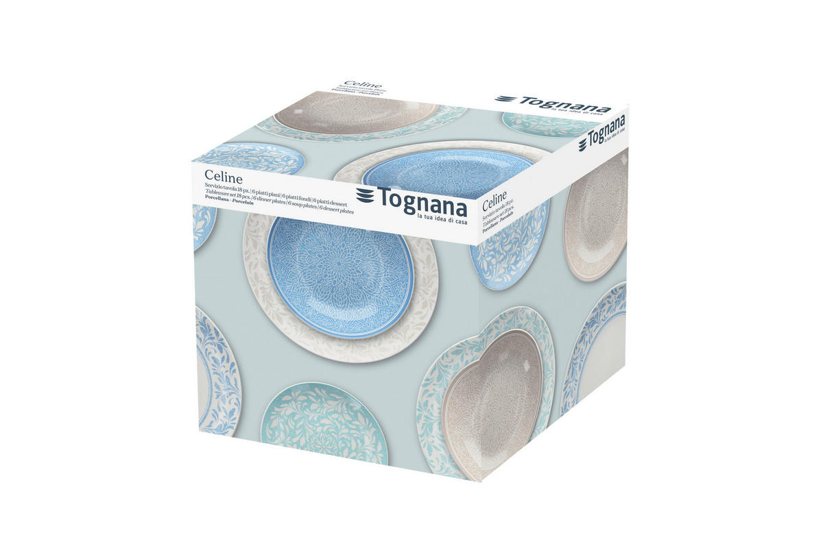 TOGNANA Tafelservice Madison Celine bunt Porzellan 18 tlg. Madison Celine - bunt - TOGNANA