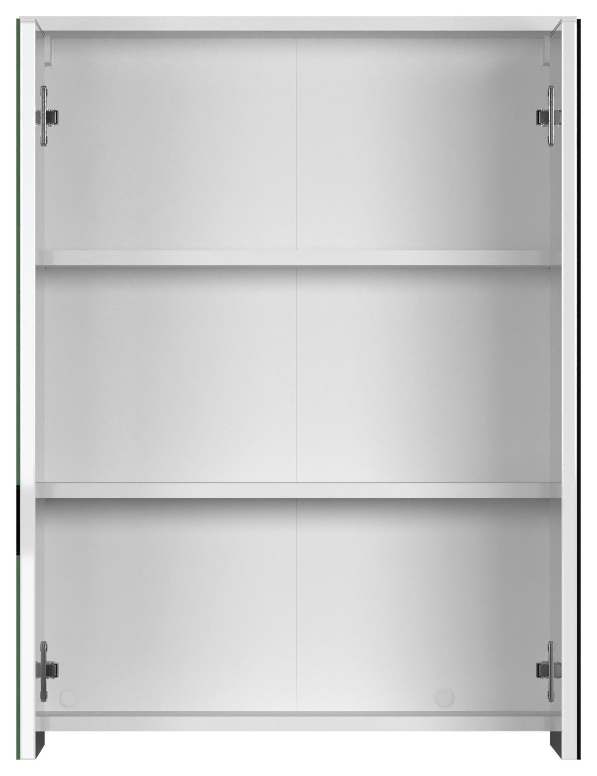 Spiegelschrank Wons weiß Hochglanz weiß matt B/H/T: ca. 60x78x18 cm Wons - weiß (60,00/78,00/18,00cm) - Trendteam