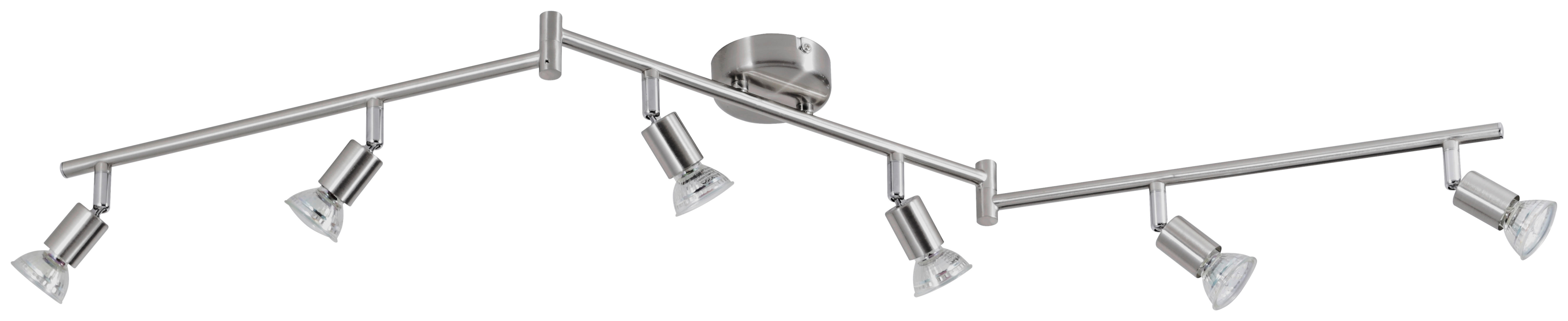 Spotbalken Joris nickel matt Metall L: ca. 120 cm GU10 6 Brennstellen Spotbalken_6flg.Joris - nickel matt (120,00cm)