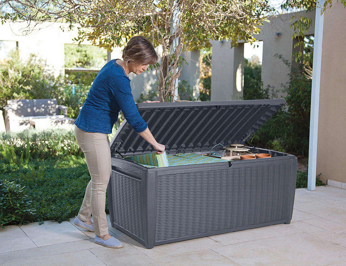 Keter Kissenbox Sumatra anthrazit Kunststoff B/H/L: ca. 72x64x145 cm Sumatra - anthrazit (145,00/72,00/64,00cm) - Keter