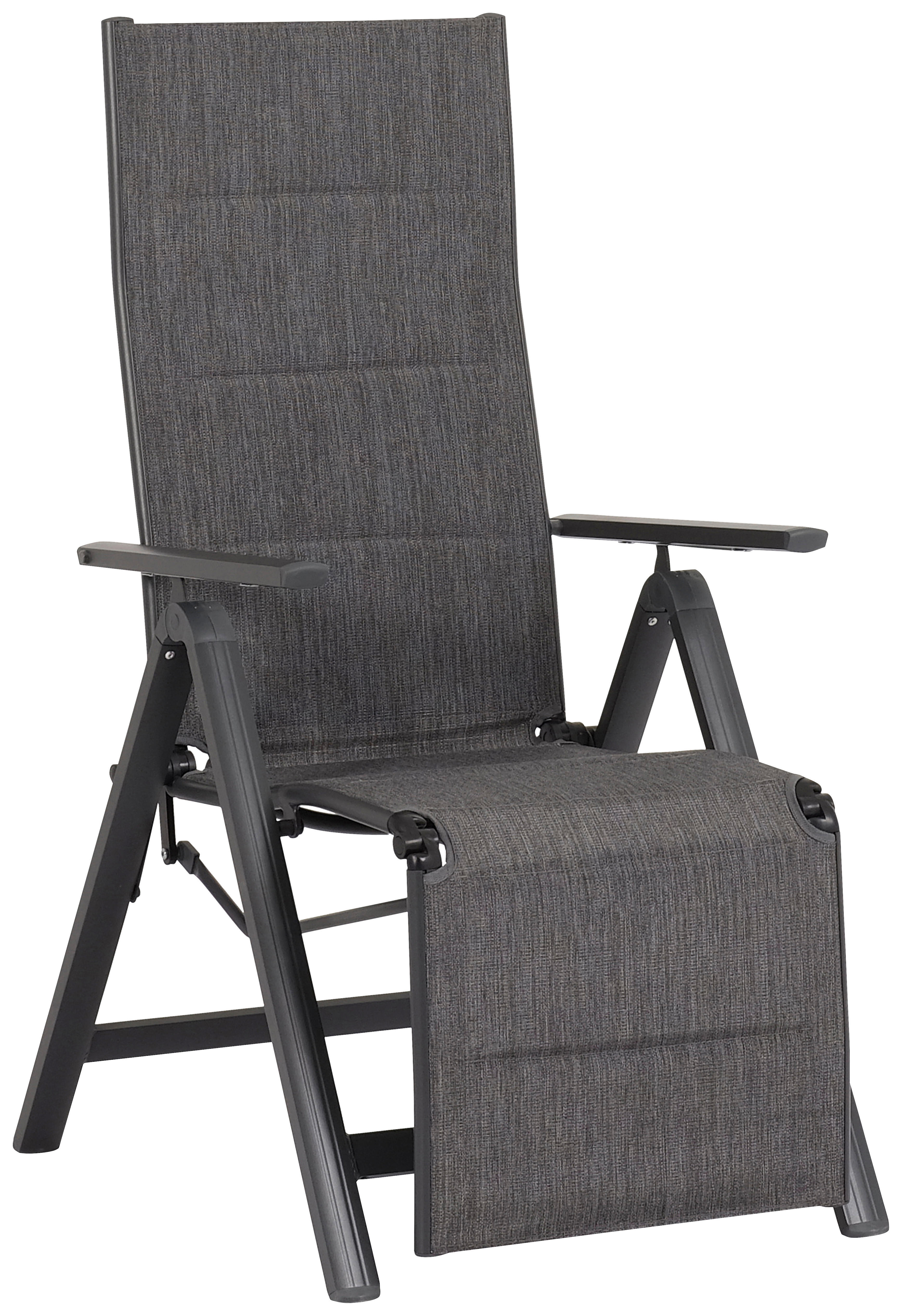 POCOline Klappsessel Boston anthrazit Alu B/H/L: ca. 73x140x58 cm Boston - anthrazit (58,00/73,00/140,00cm) - POCOline