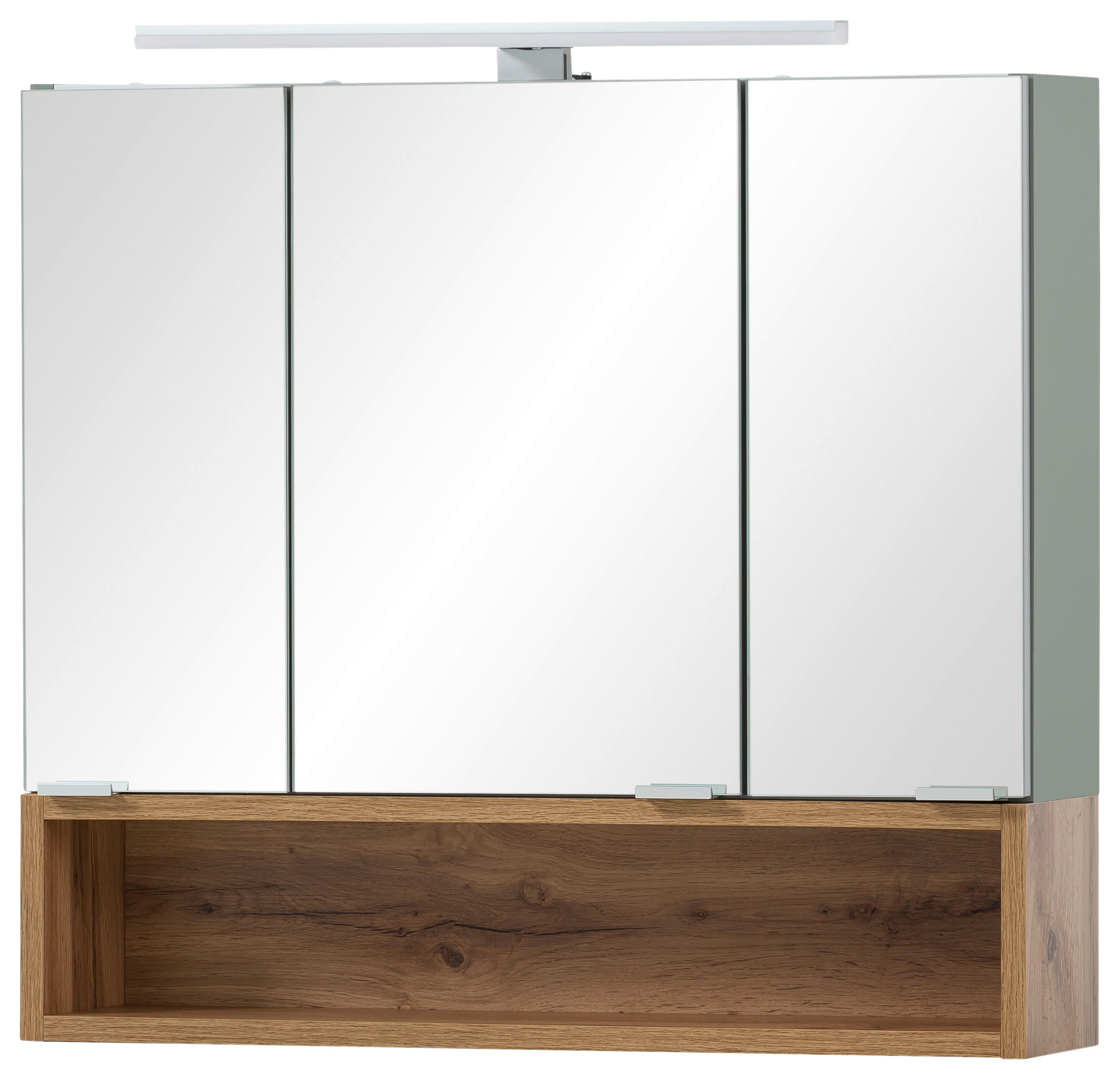 Spiegelschrank Smilla Eiche Landhaus Nachbildung Pistazie B/H/T: ca. 67x64,7x16 cm Smilla - Eiche/Pistazie (67,00/64,70/16,00cm) - Möbelpartner