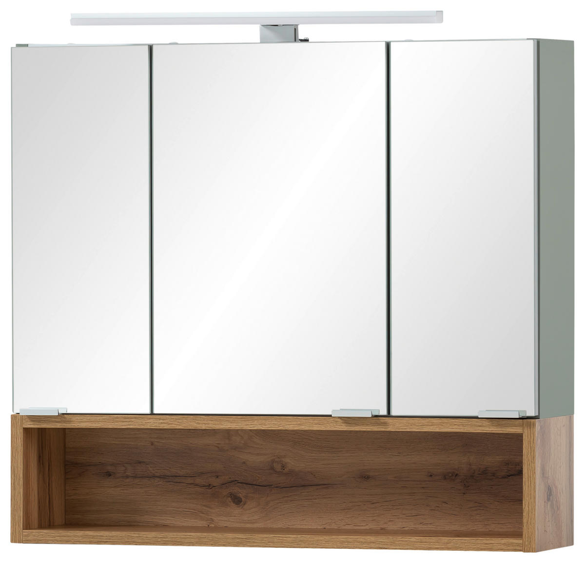 Spiegelschrank Smilla Eiche Landhaus Nachbildung Pistazie B/H/T: ca. 67x64,7x16 cm Smilla - Eiche/Pistazie (67,00/64,70/16,00cm) - Möbelpartner