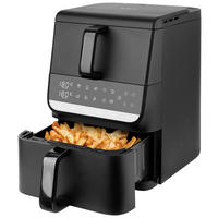 Emerio Heißluftfritteuse AF-133542.2 schwarz Metall B/H/L: ca. 28,4x40,3x43 cm ca. 10 l Doppel-Heißluftfritteuse_St.Francis - schwarz (43,00/28,40/40,30cm) - Emerio