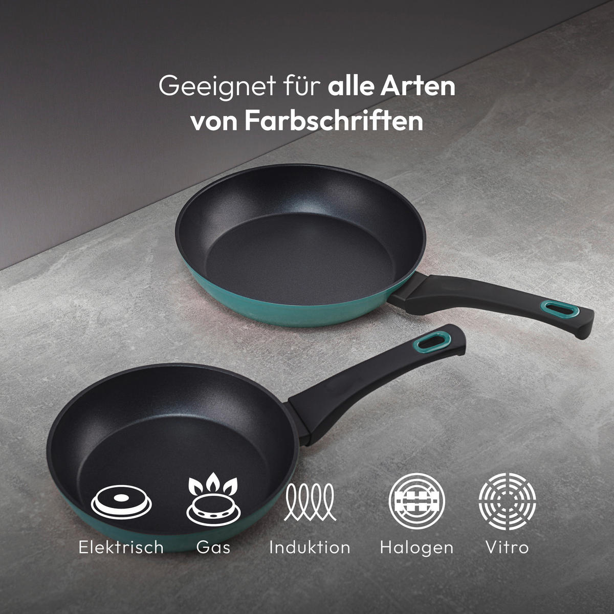 BERGNER Pfannenset Classique grün Aluminium Classique - grün - BERGNER