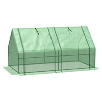 Outsunny Gewächshaus B/H/L: ca. 90x90x270 cm Gewächshaus - grün (270,00/90,00/90,00cm) - Outsunny