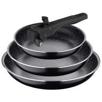 BERGNER Pfannenset Click&Cook schwarz Aluminium Click&Cook - schwarz - BERGNER