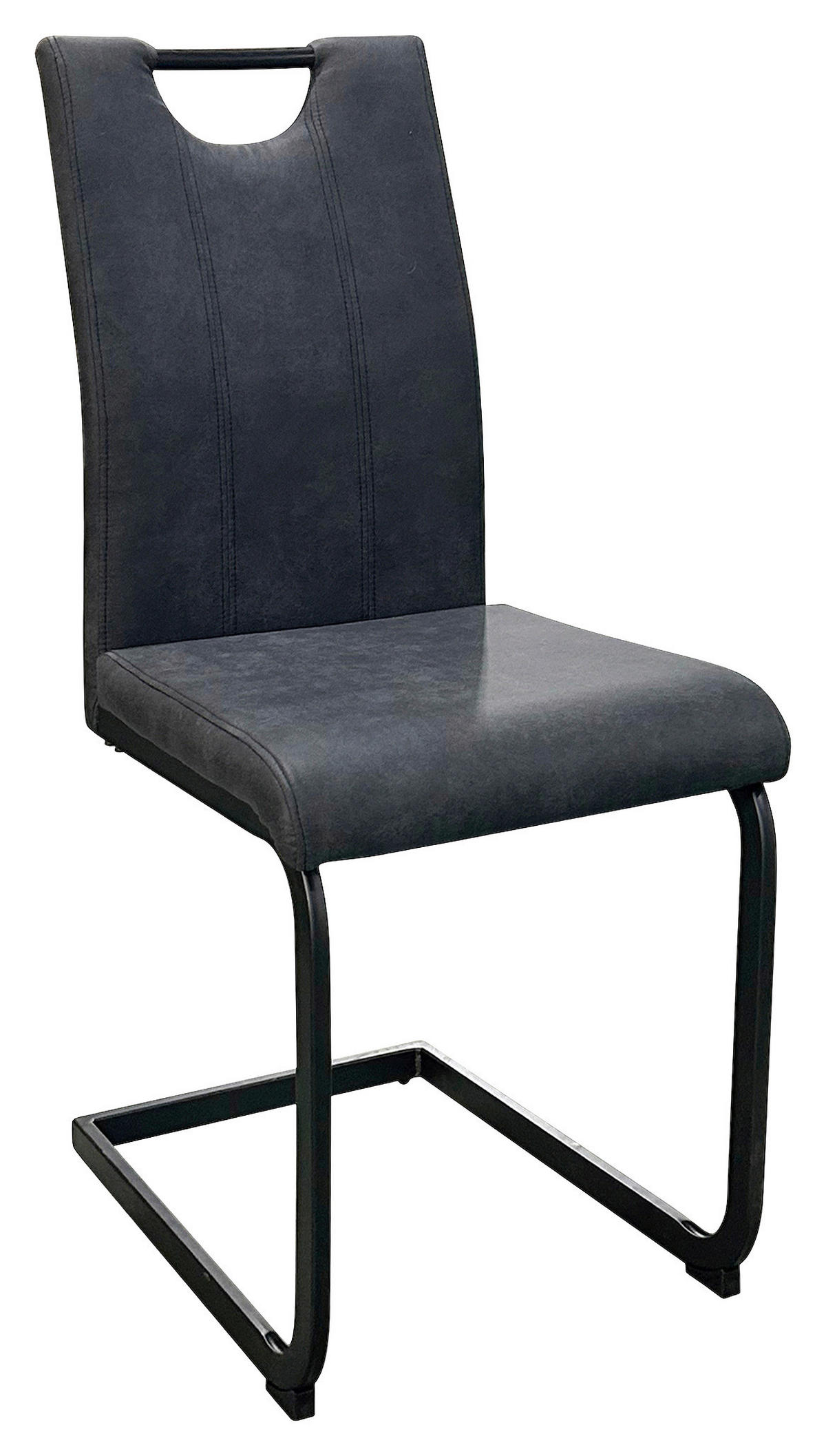 Stuhl BANFF 2er-Set. anthrazit Microfaser B/H/T: ca. 42x97x58 cm BANFF 2er-Set. - schwarz/anthrazit (42,00/97,00/58,00cm) - byLIVING