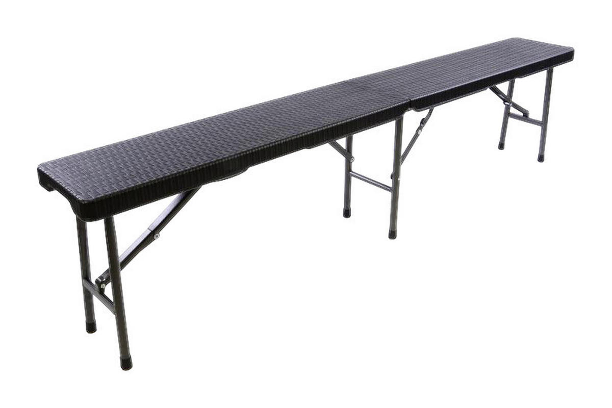 VCM Bierzeltgarnitur schwarz Metall B/H/L: ca. 75x70x180 cm Bierzeltgarnitur - schwarz (180,00/75,00/70,00cm) - VCM