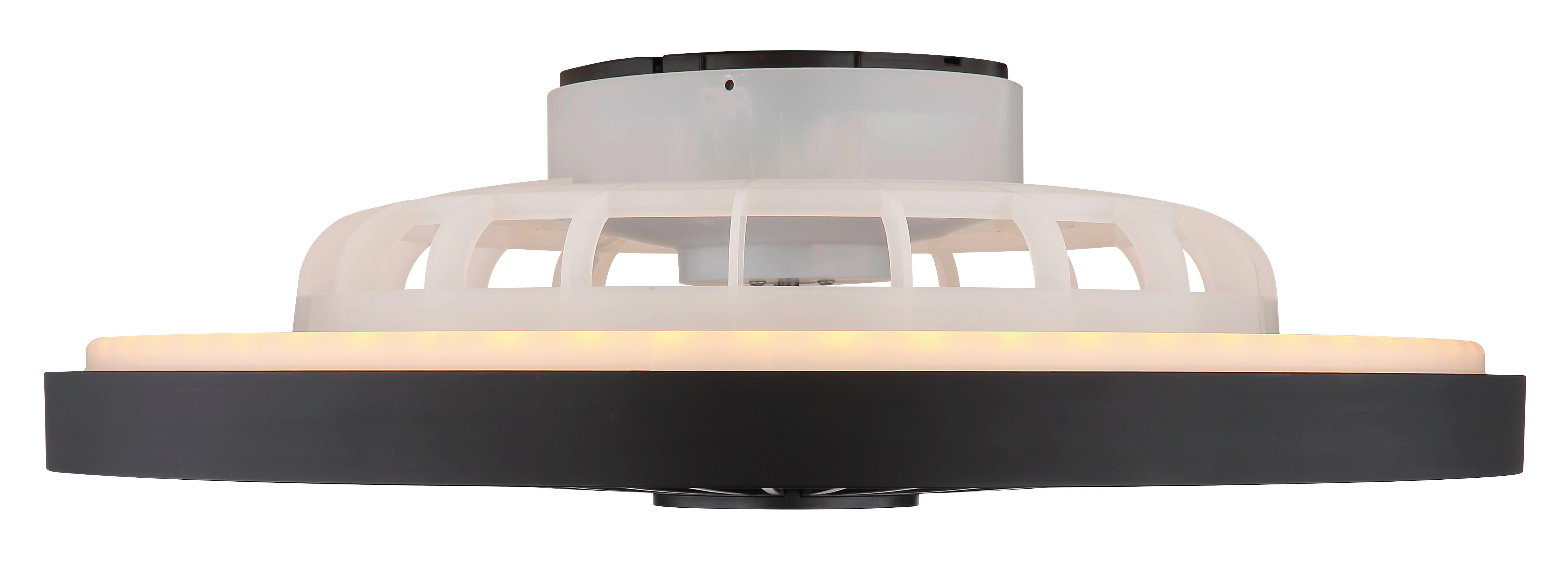 GLOBO Deckenventilator mattschwarz Opal H/D: ca. 15,9x54 cm max. 45 W BLIZZAK - Opal/mattschwarz (54,00/15,90cm) - GLOBO