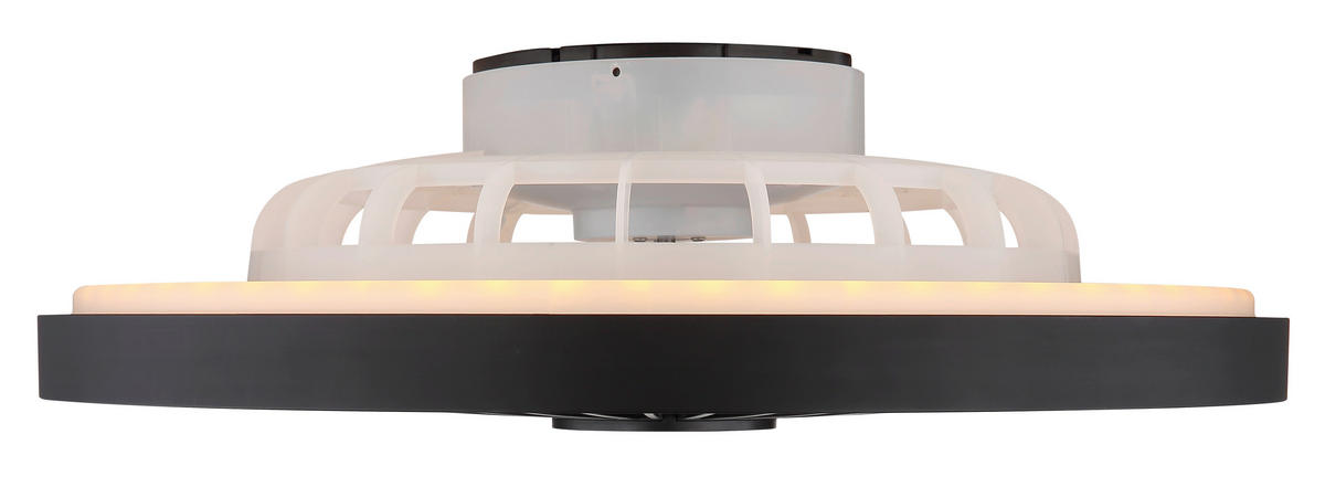 GLOBO Deckenventilator mattschwarz Opal H/D: ca. 15,9x54 cm max. 45 W BLIZZAK - Opal/mattschwarz (54,00/15,90cm) - GLOBO