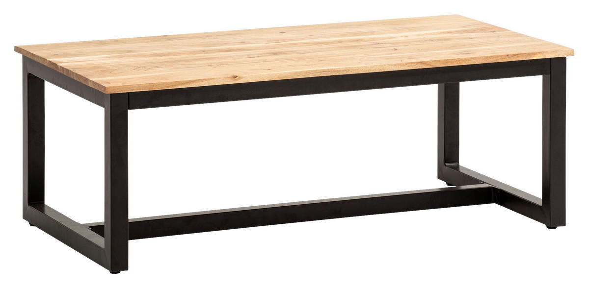 Couchtisch natur schwarz B/H/T: ca. 110x40x60 cm Couchtisch - natur/schwarz (110,00/40,00/60,00cm) - Wohnling
