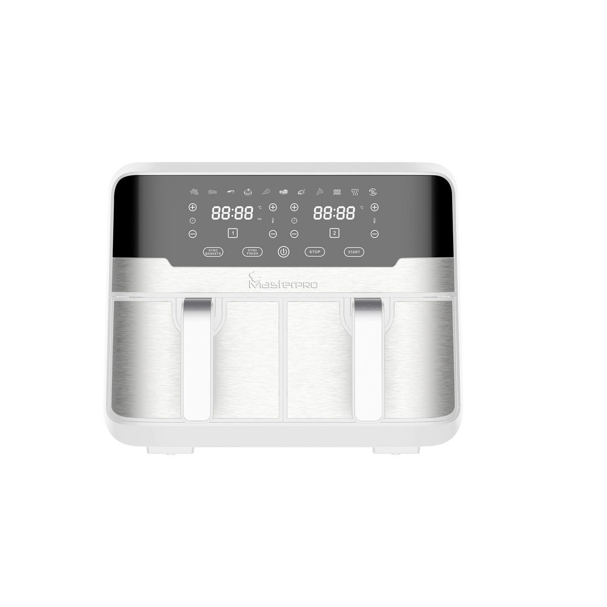 MASTERPRO Heißluftfritteuse ROCKET DUO 900 - weiß - MASTERPRO