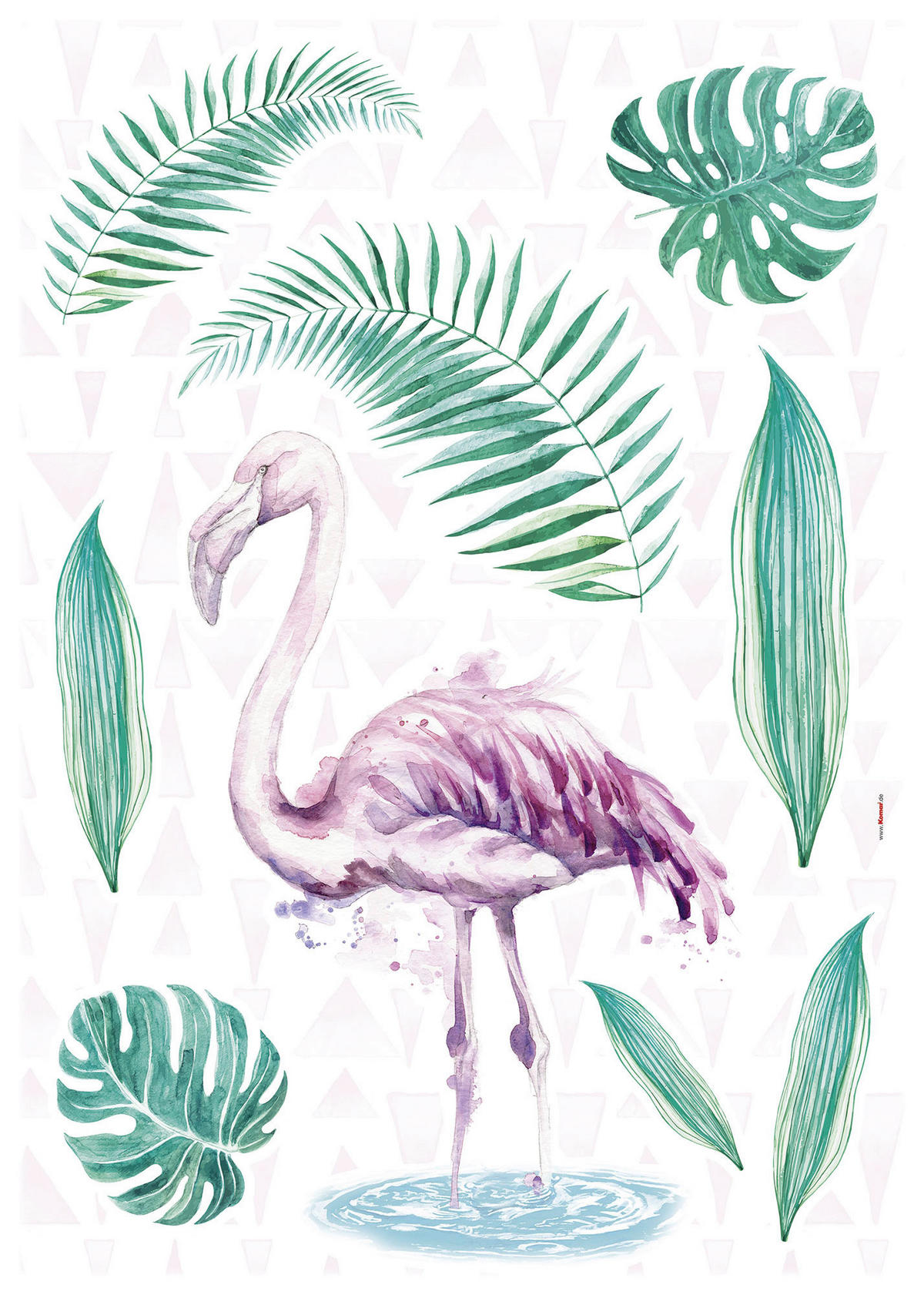 Komar Wandtattoo Flamingo Flamingo Flamingo B/L: ca. 50x70 cm Flamingo - (50,00/70,00cm) - Komar