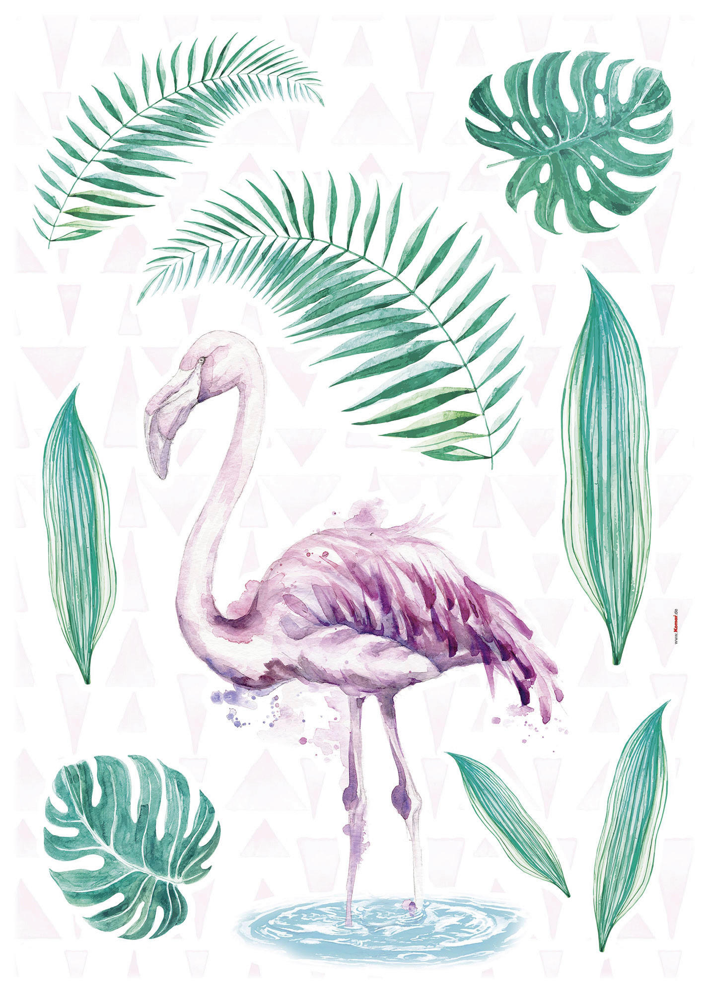 Komar Wandtattoo Flamingo Flamingo Flamingo B/L: ca. 50x70 cm