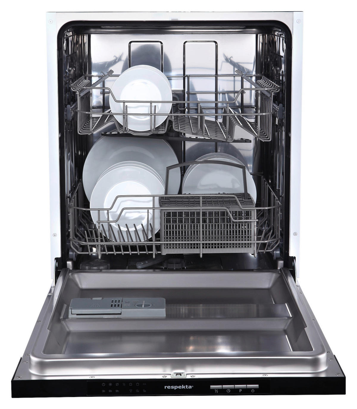 Respekta Küchenblock Premium grau hochglänzend B/H/T: ca. 345x220,5x60 cm Premium - Eiche/grau (345,00/220,50/60,00cm) - Respekta