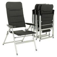 VCM Campingstuhl-Set grau Polyester-Mischgewebe B/H/T: ca. 63x122x58 cm Campingstuhlset - grau (63,00/122,00/58,00cm) - VCM