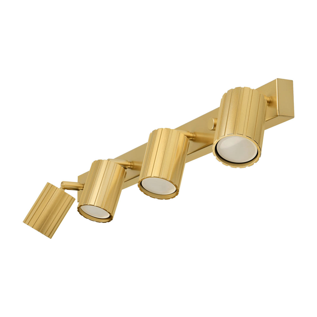 Lamkur Strahler gold Stahl B/H/L: ca. 6,5x16,5x81 cm 4 Brennstellen Prisma - gold (81,00/6,50/16,50cm) - Lamkur