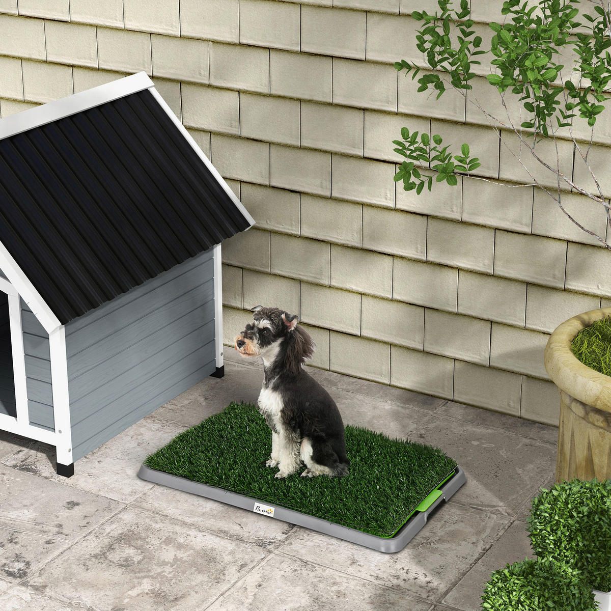 PawHut Hundetoilette grün Kunststoff B/H/L: ca. 41x3,5x67 cm Hundetoilette - grün (67,00/41,00/3,50cm) - PawHut